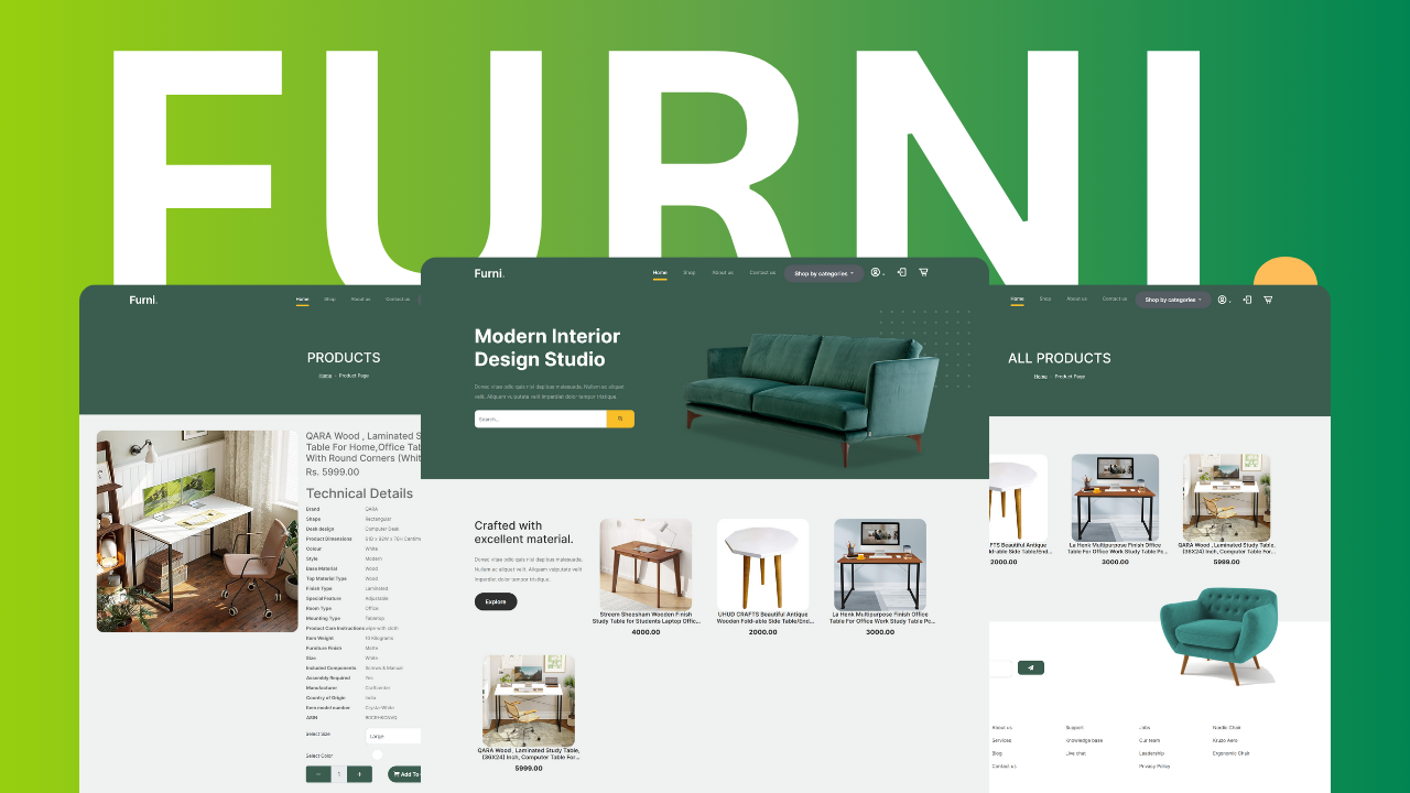 Furniture Ecommerce Website in PHP Laravel with Source Code